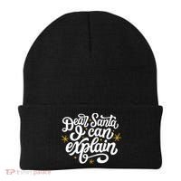 Dear Santa I Can Explain Christmas Holiday Funny Beanie thumb 0
