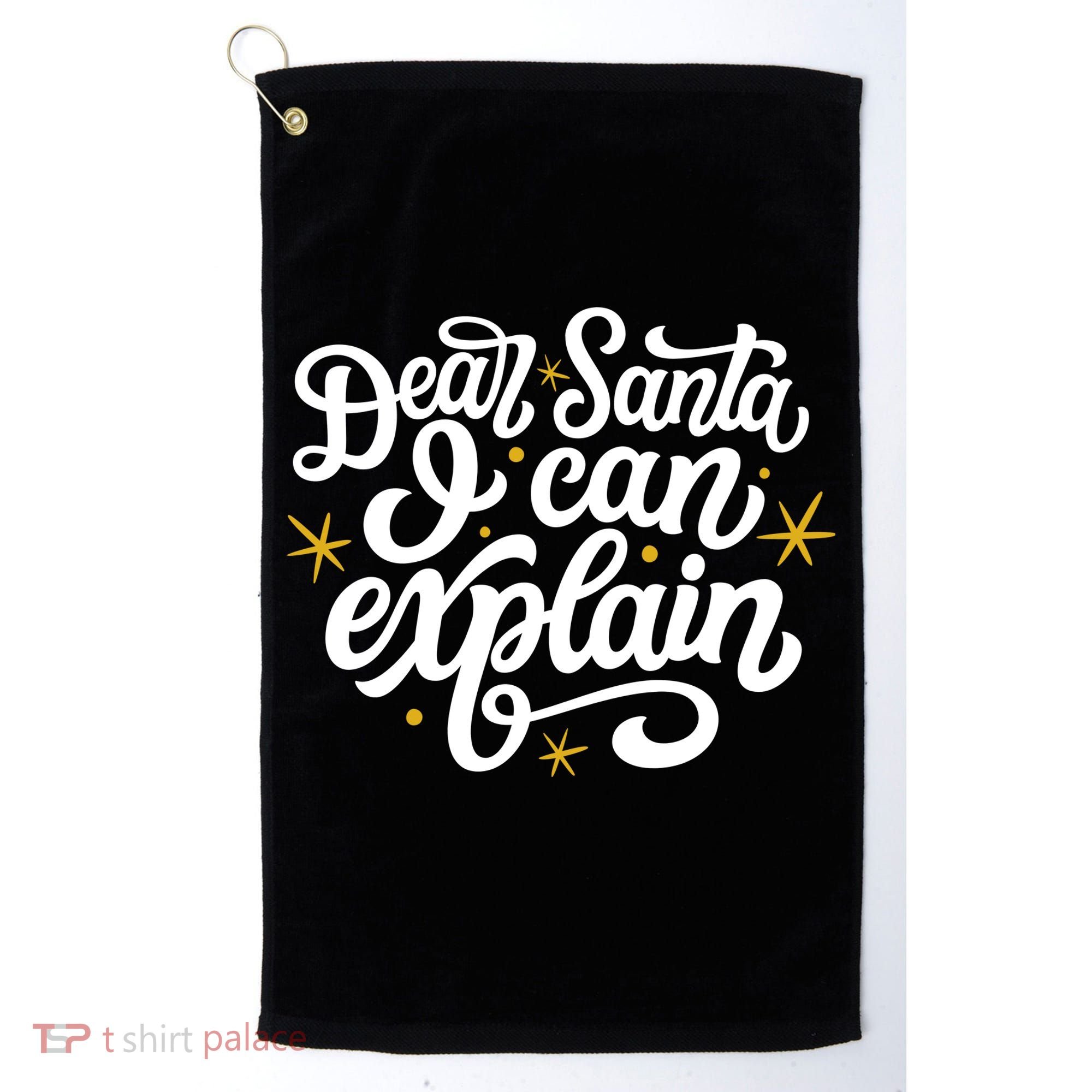 Dear Santa I Can Explain Christmas Holiday Funny Golf Towel