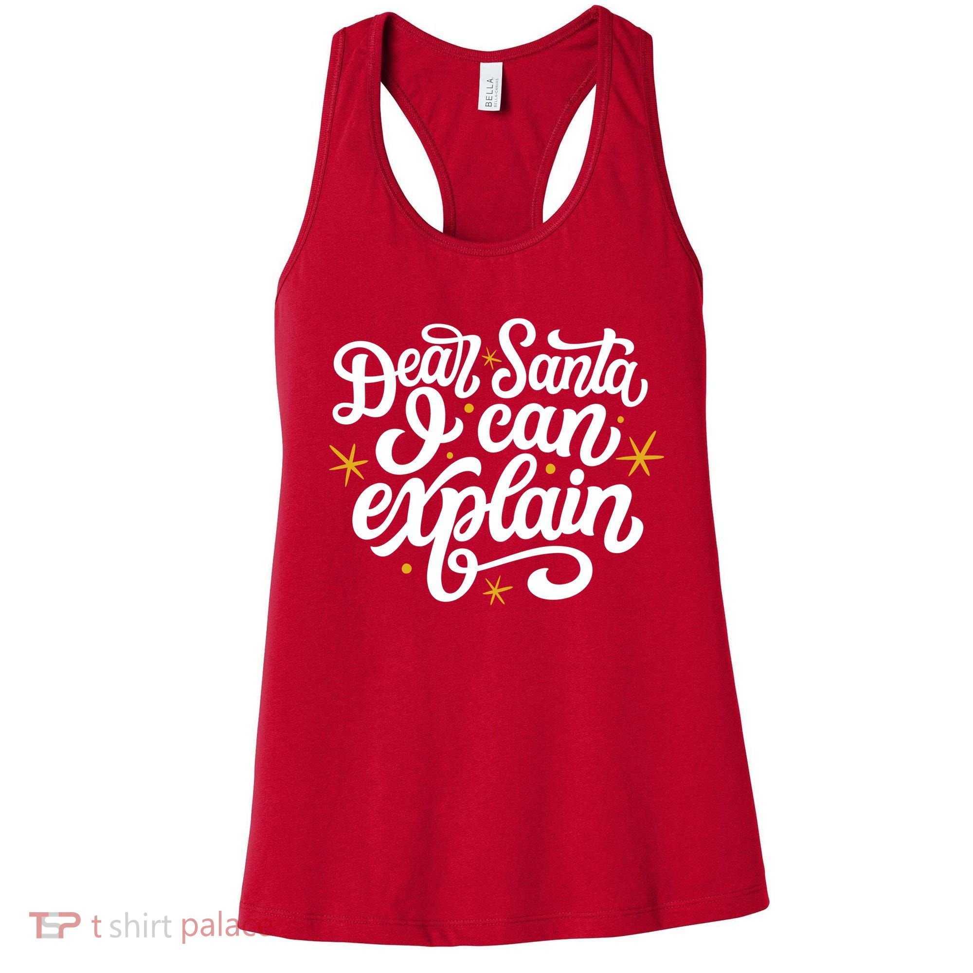 Dear Santa I Can Explain Christmas Holiday Funny Women's Tank Top