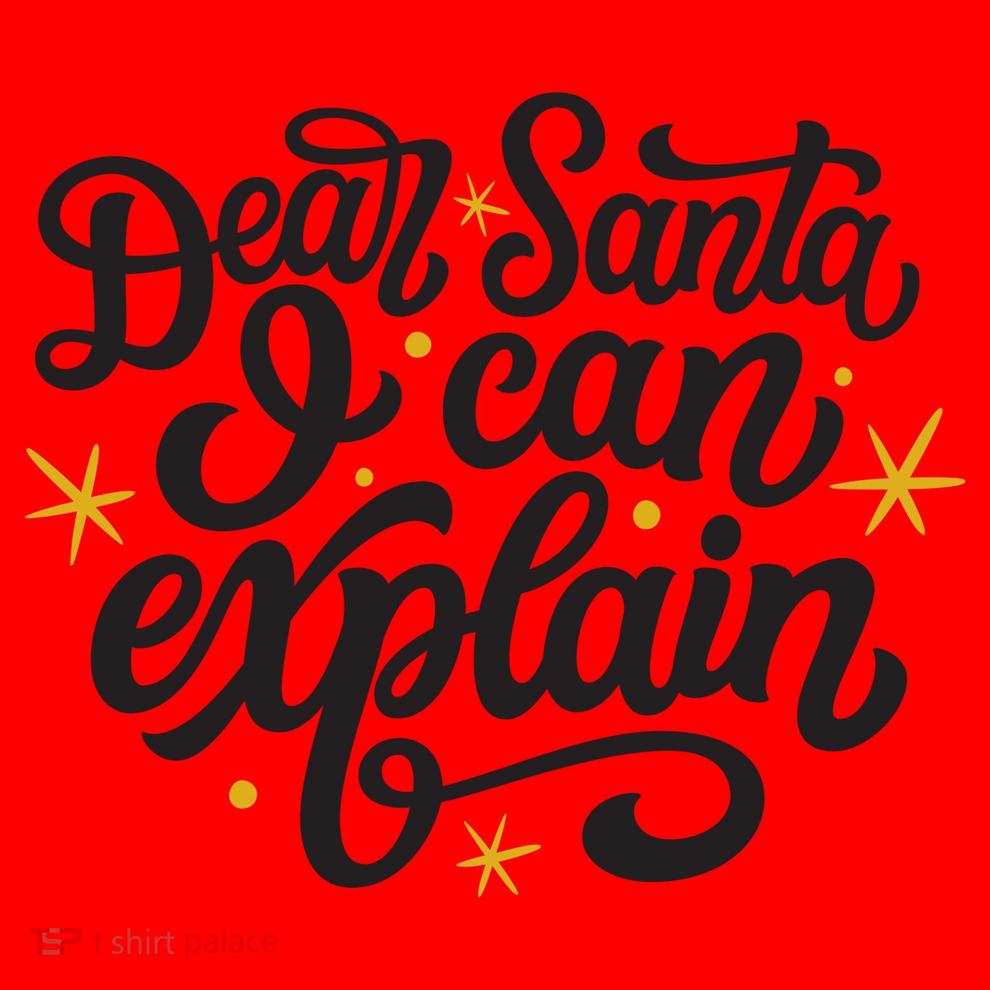 Dear Santa I Can Explain Christmas Holiday Funny Santa Hat