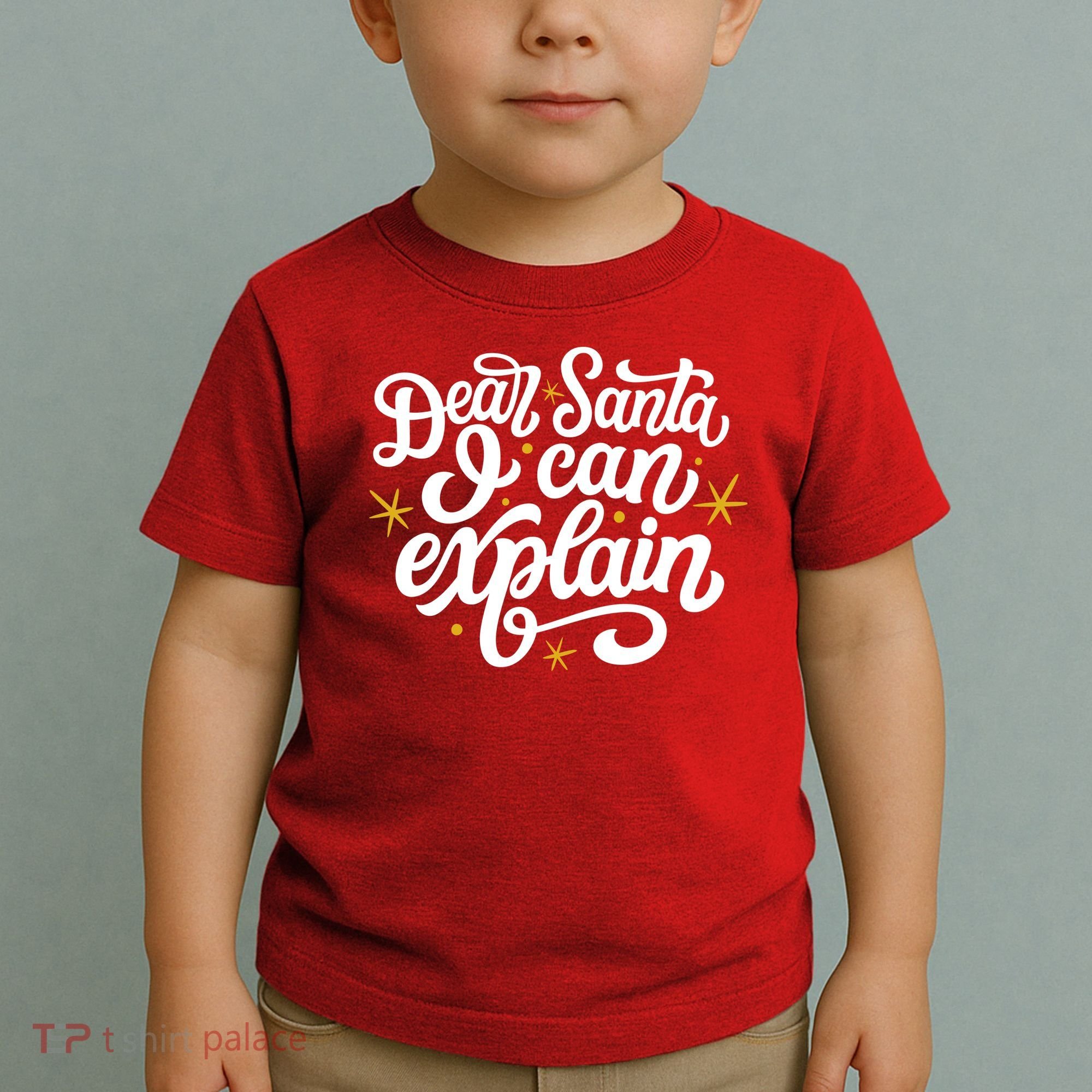 Dear Santa I Can Explain Christmas Holiday Funny Toddler T-Shirt