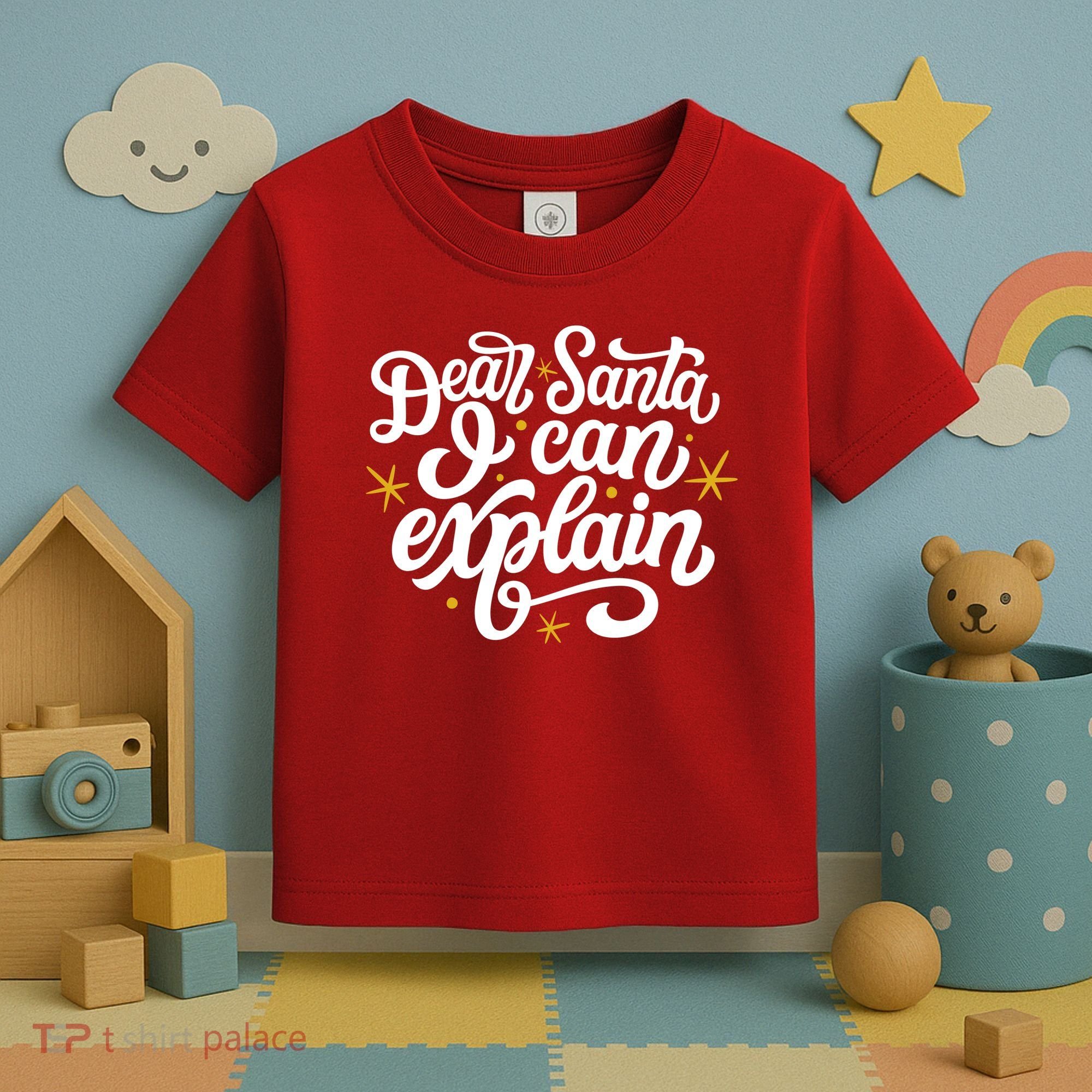 Dear Santa I Can Explain Christmas Holiday Funny Toddler T-Shirt