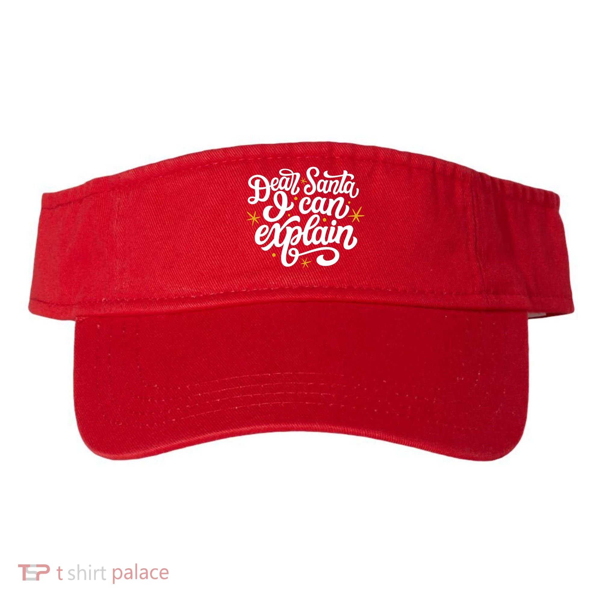 Dear Santa I Can Explain Christmas Holiday Funny Visor