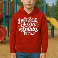 Dear Santa I Can Explain Christmas Holiday Funny Kids Hoodie thumb 2