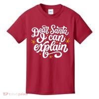 Dear Santa I Can Explain Christmas Holiday Funny Kids T-Shirt thumb 0