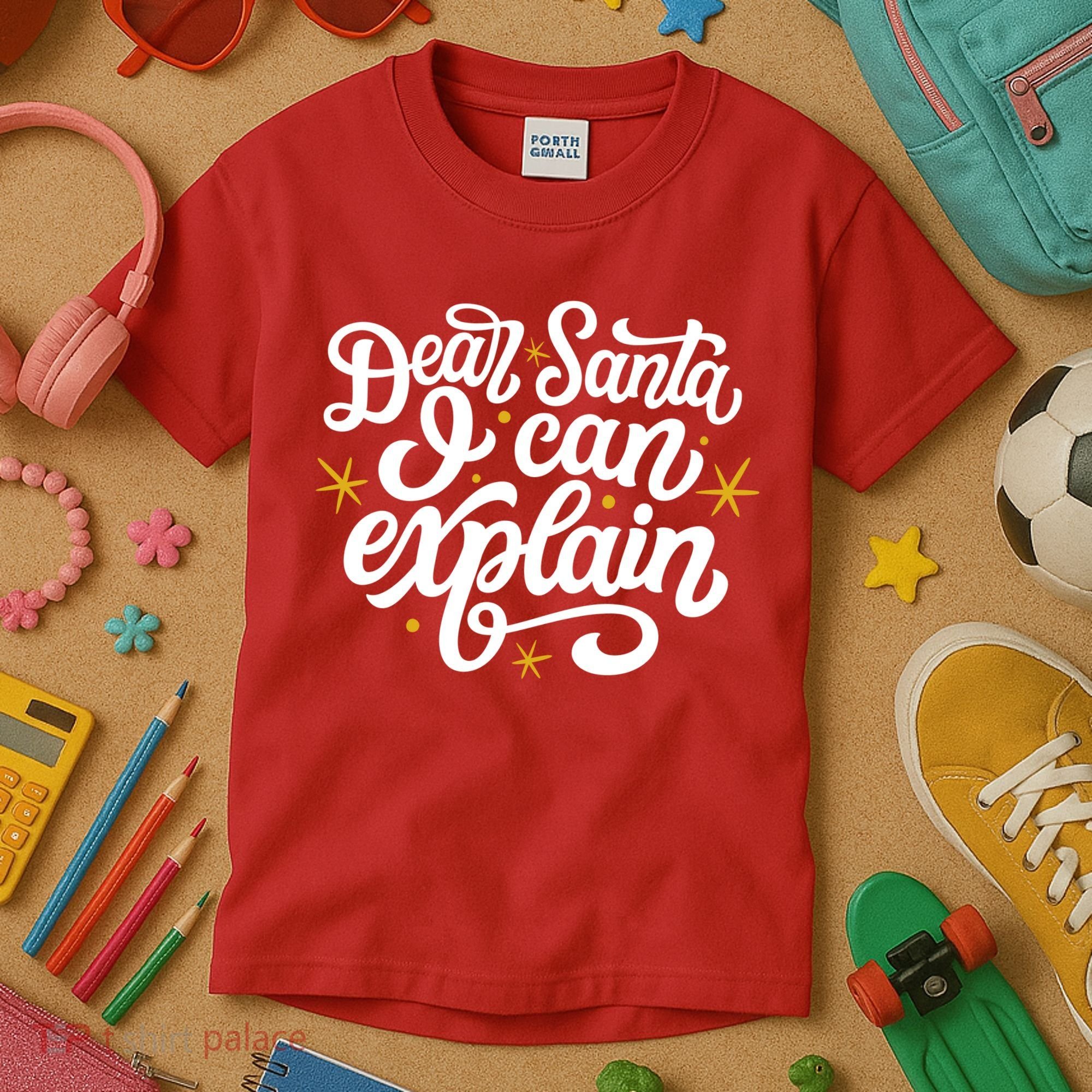 Dear Santa I Can Explain Christmas Holiday Funny Kids T-Shirt