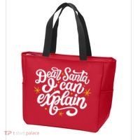 Dear Santa I Can Explain Christmas Holiday Funny Tote Bag thumb 3