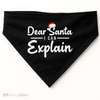 Dear Santa I Can Explain USA-Made Doggie Bandana thumb 0