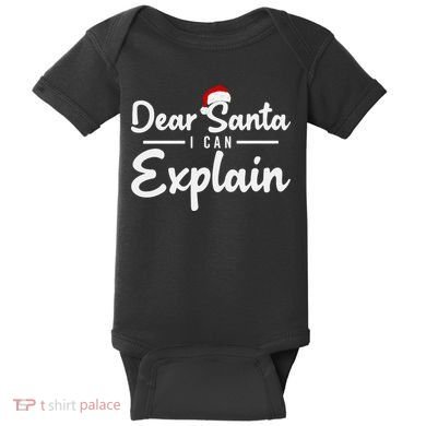Dear Santa I Can Explain Baby Bodysuit