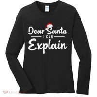 Dear Santa I Can Explain Women's Long Sleeve Shirt thumb 0