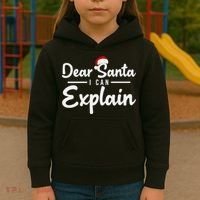 Dear Santa I Can Explain Kids Hoodie thumb 3