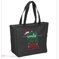Dear Santa It Was My Dog Funny Christmas Tote Bag thumb 2