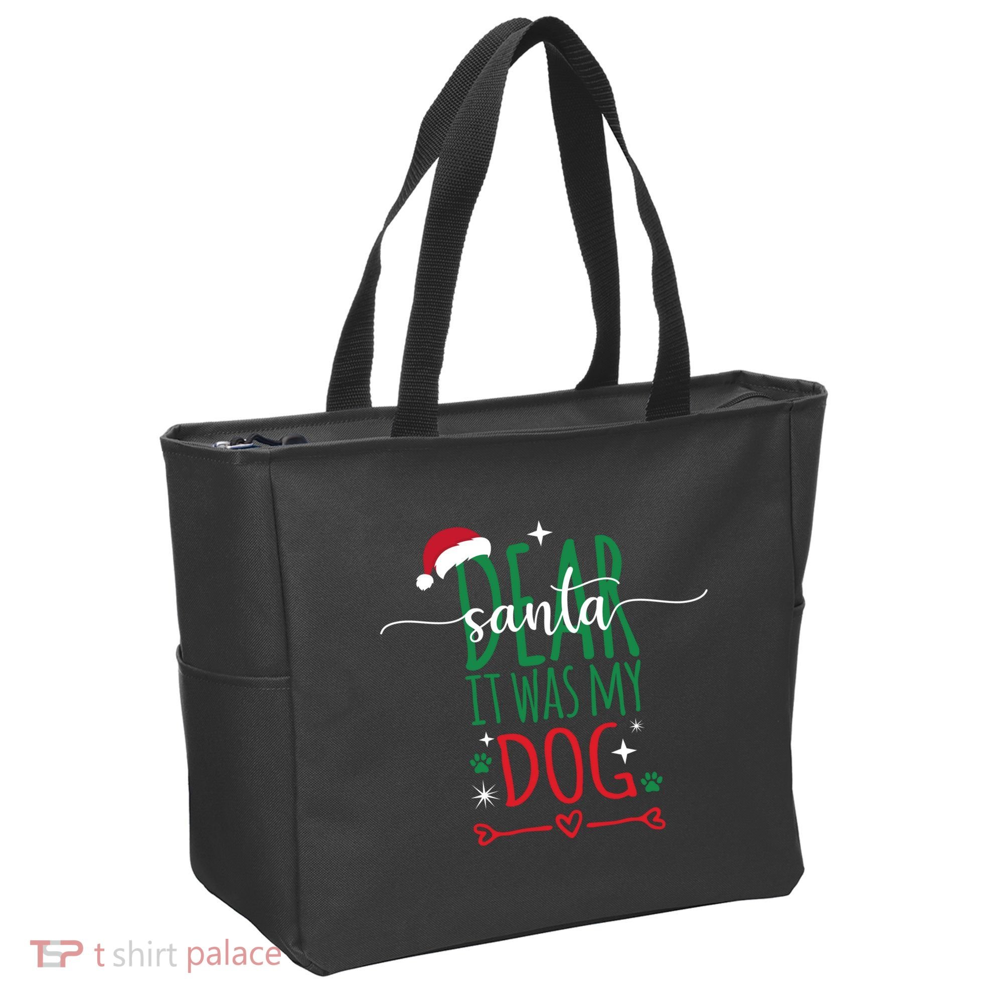 Dear Santa It Was My Dog Funny Christmas Tote Bag