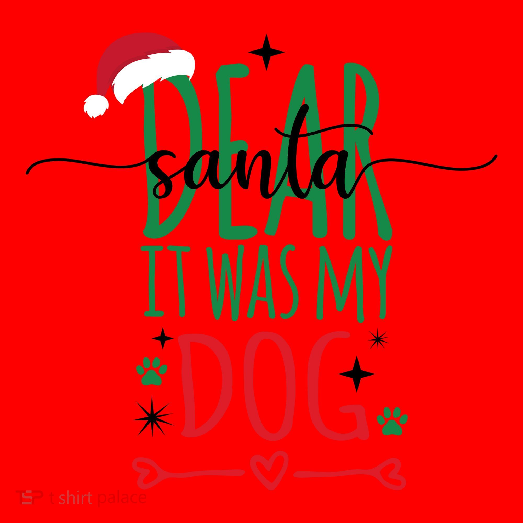 Dear Santa It Was My Dog Funny Christmas Santa Hat