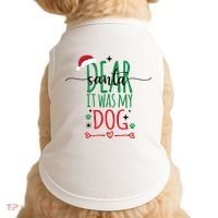 Dear Santa It Was My Dog Funny Christmas Doggie Tank thumb 0