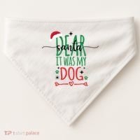 Dear Santa It Was My Dog Funny Christmas USA-Made Doggie Bandana thumb 0