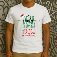 Dear Santa It Was My Dog Funny Christmas T-Shirt thumb 3