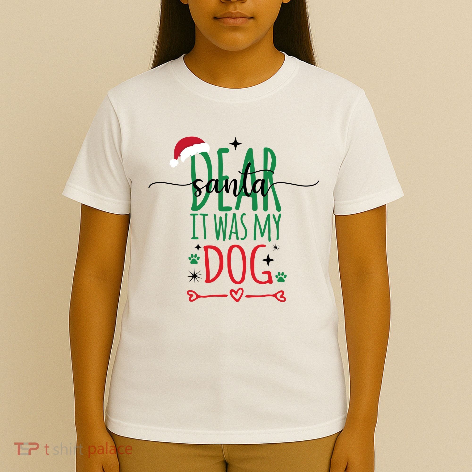 Dear Santa It Was My Dog Funny Christmas T-Shirt