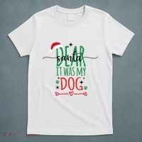 Dear Santa It Was My Dog Funny Christmas T-Shirt thumb 5