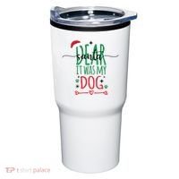 Dear Santa It Was My Dog Funny Christmas Tumbler thumb 0