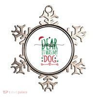 Dear Santa It Was My Dog Funny Christmas Ornament thumb 0