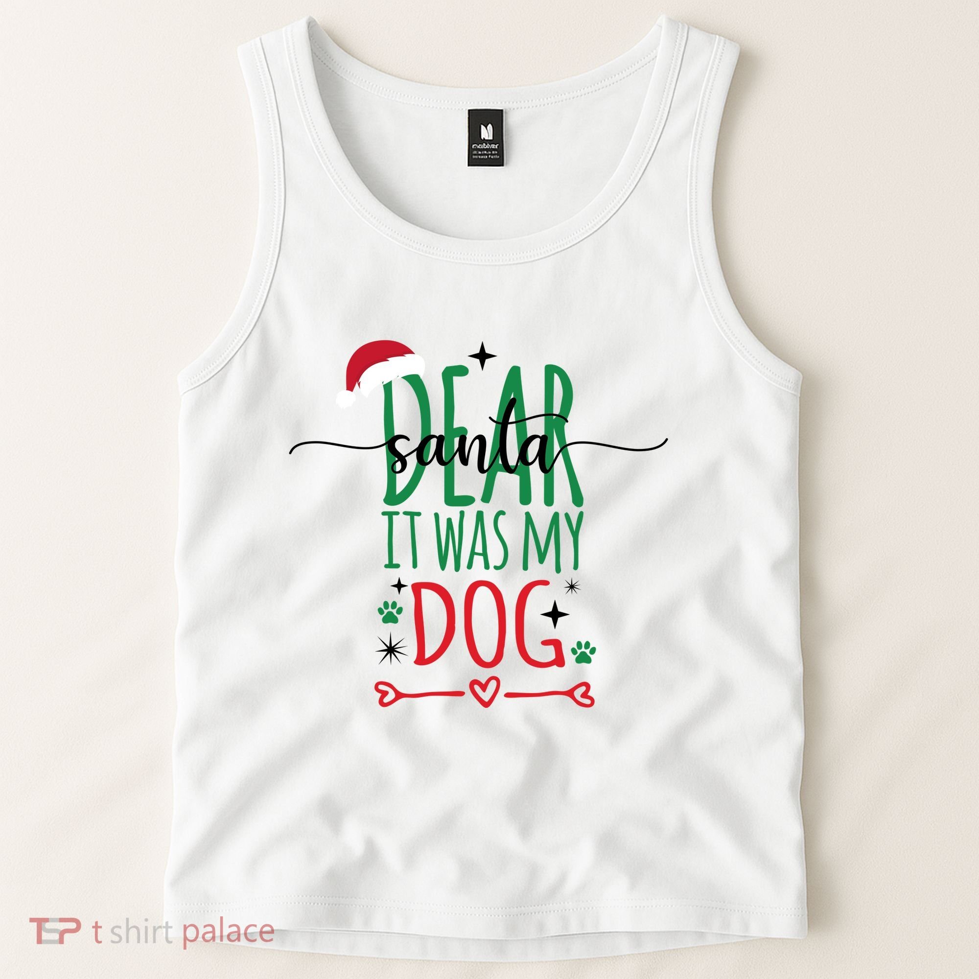 Dear Santa It Was My Dog Funny Christmas Tank Top