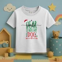 Dear Santa It Was My Dog Funny Christmas Toddler T-Shirt thumb 3