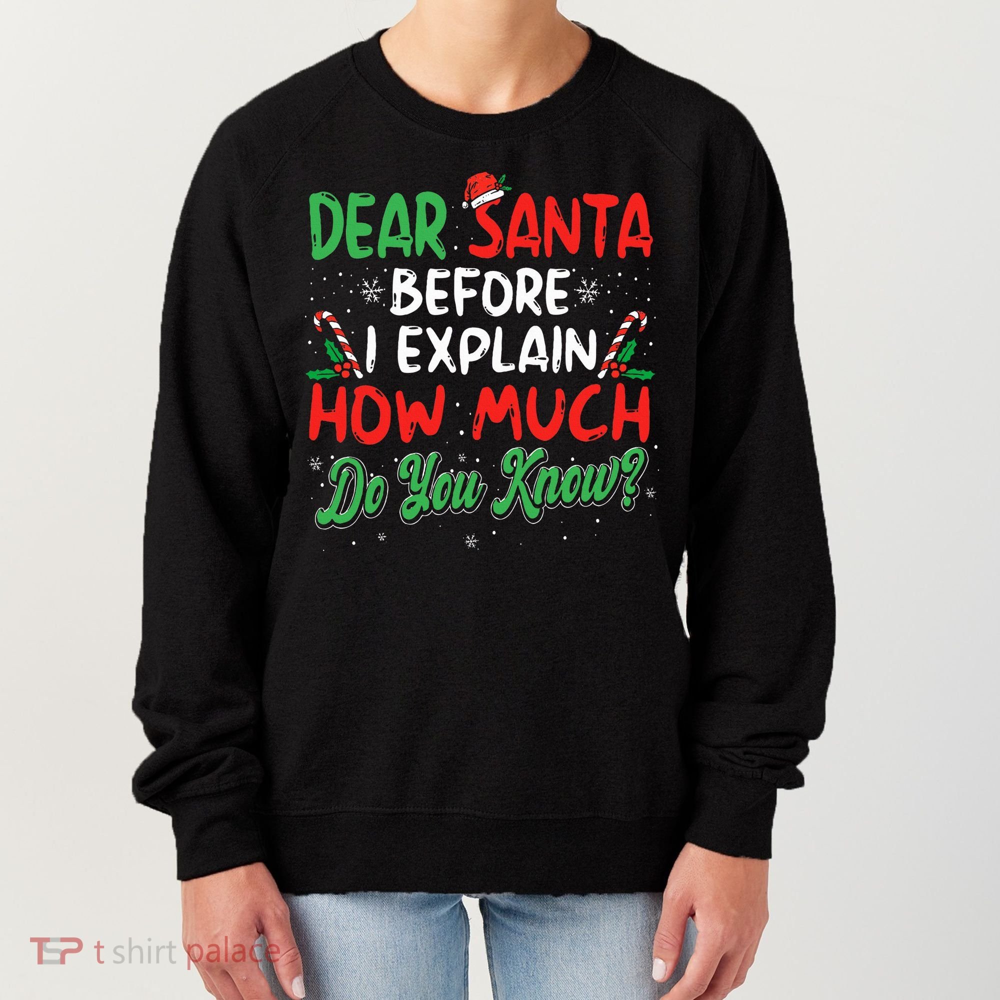 Dear Santa I Can Explain Funny Christmas  Women's Sweatshirt