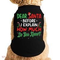 Dear Santa I Can Explain Funny Christmas  Doggie Tank thumb 0