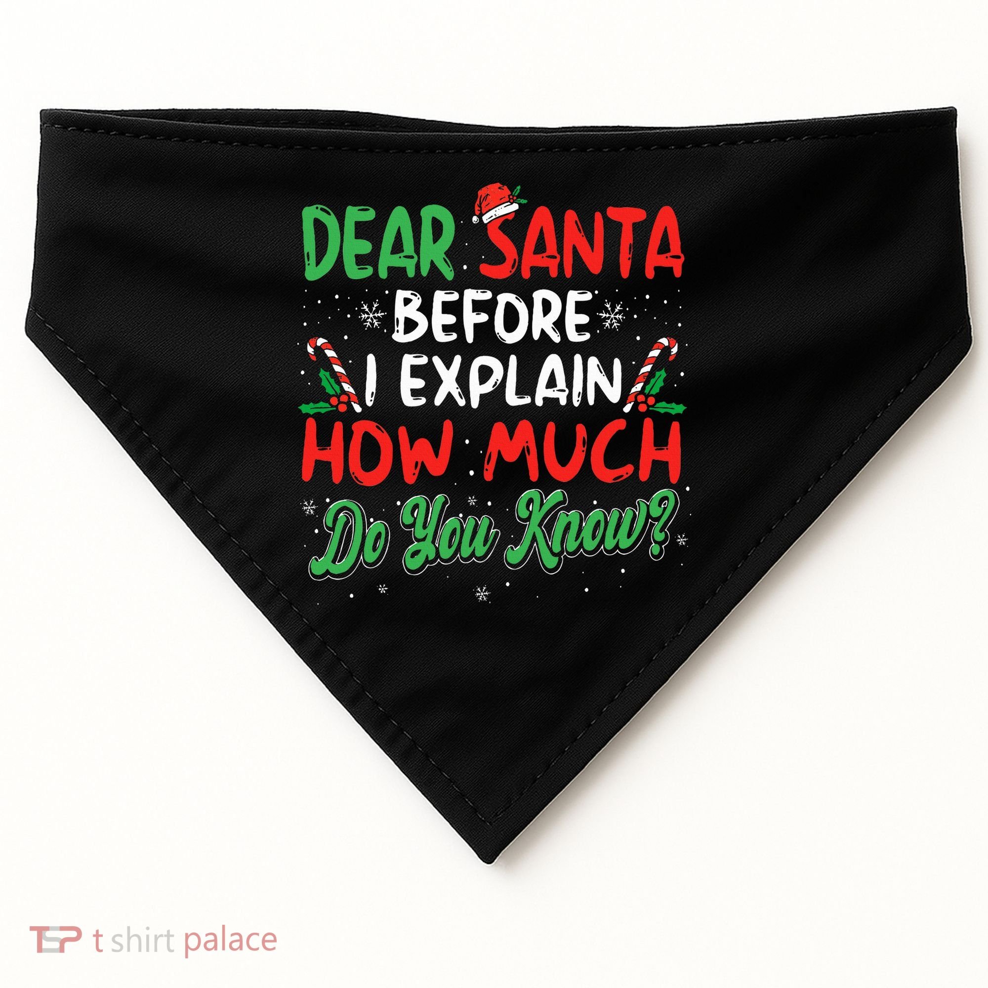 Dear Santa I Can Explain Funny Christmas  USA-Made Doggie Bandana