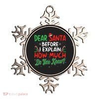 Dear Santa I Can Explain Funny Christmas  Ornament thumb 0