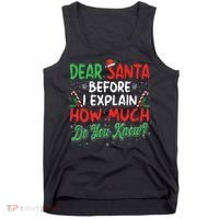 Dear Santa I Can Explain Funny Christmas  Tank Top thumb 0