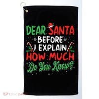 Dear Santa I Can Explain Funny Christmas  Golf Towel thumb 0