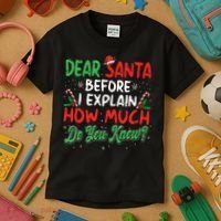 Dear Santa I Can Explain Funny Christmas  Kids T-Shirt thumb 3
