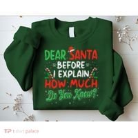 Dear Santa I Can Explain Funny Christmas  Sweatshirt thumb 2