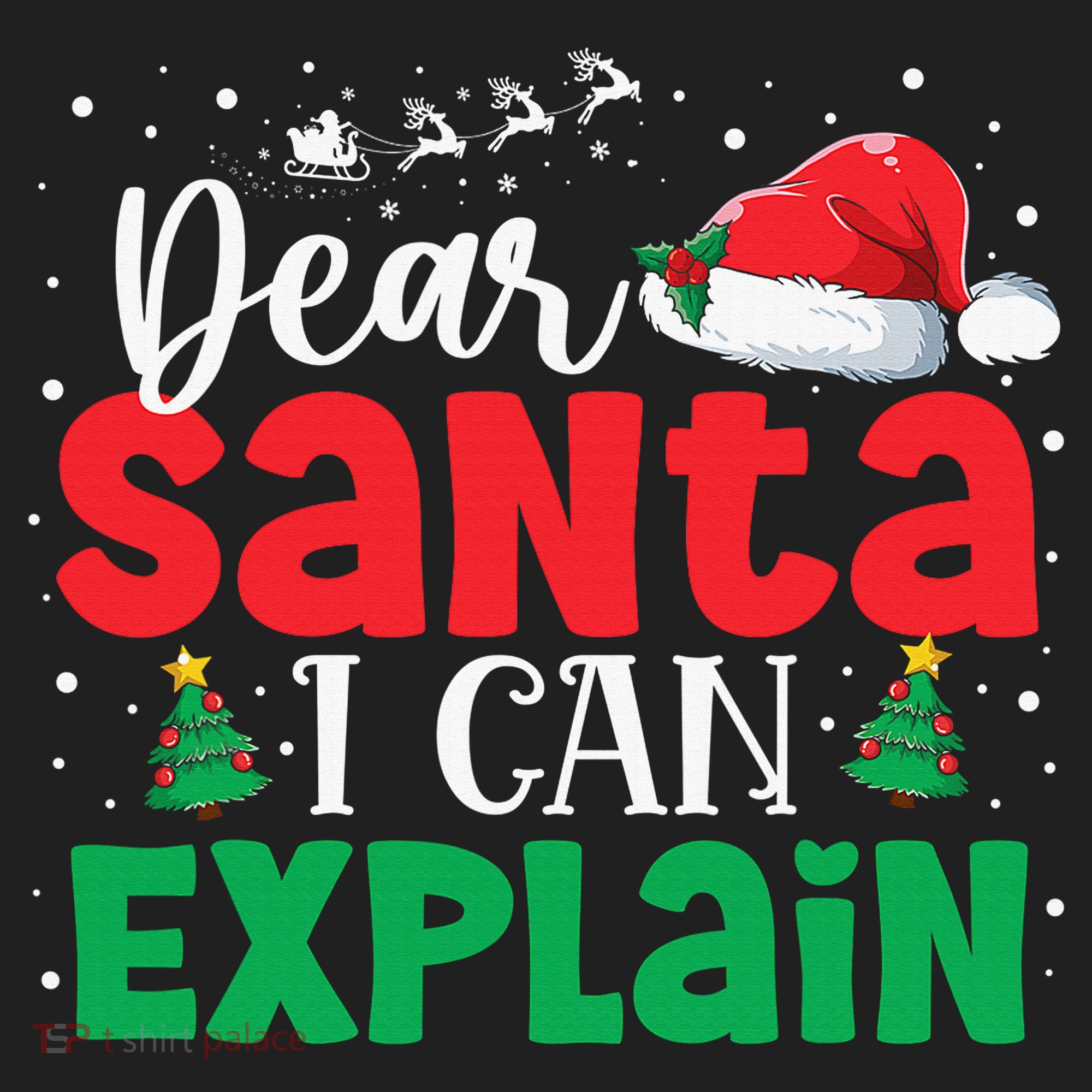 Dear Santa I Can Explain Funny Christmas List Xmas Pajamas Women's Sweatshirt