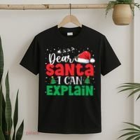 Dear Santa I Can Explain Funny Christmas List Xmas Pajamas T-Shirt thumb 2