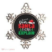 Dear Santa I Can Explain Funny Christmas List Xmas Pajamas Ornament thumb 0