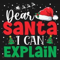 Dear Santa I Can Explain Funny Christmas List Xmas Pajamas Women's Tank Top thumb 5