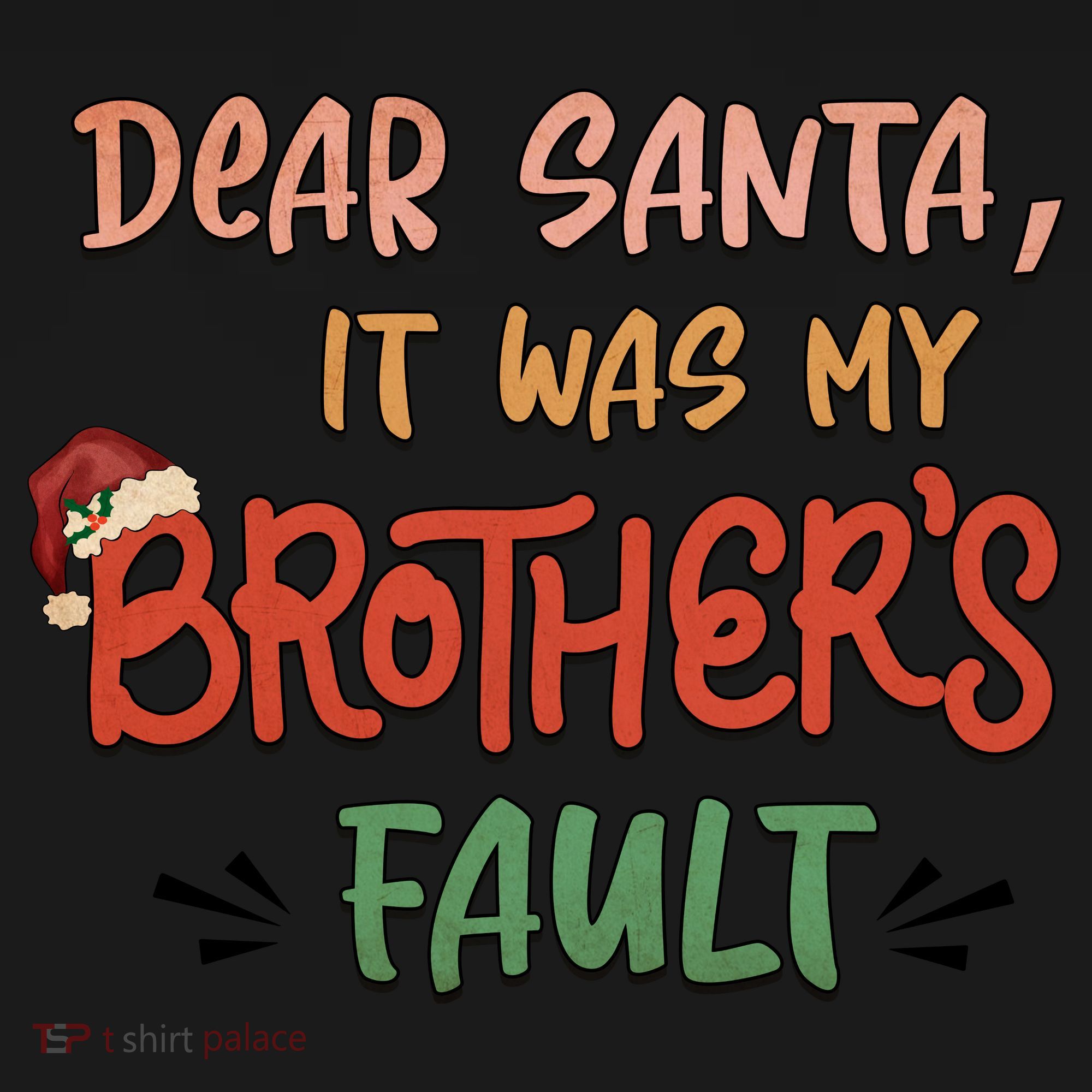 Dear Santa It Was My Brother's Fault Christmas Gift Women's Tank Top