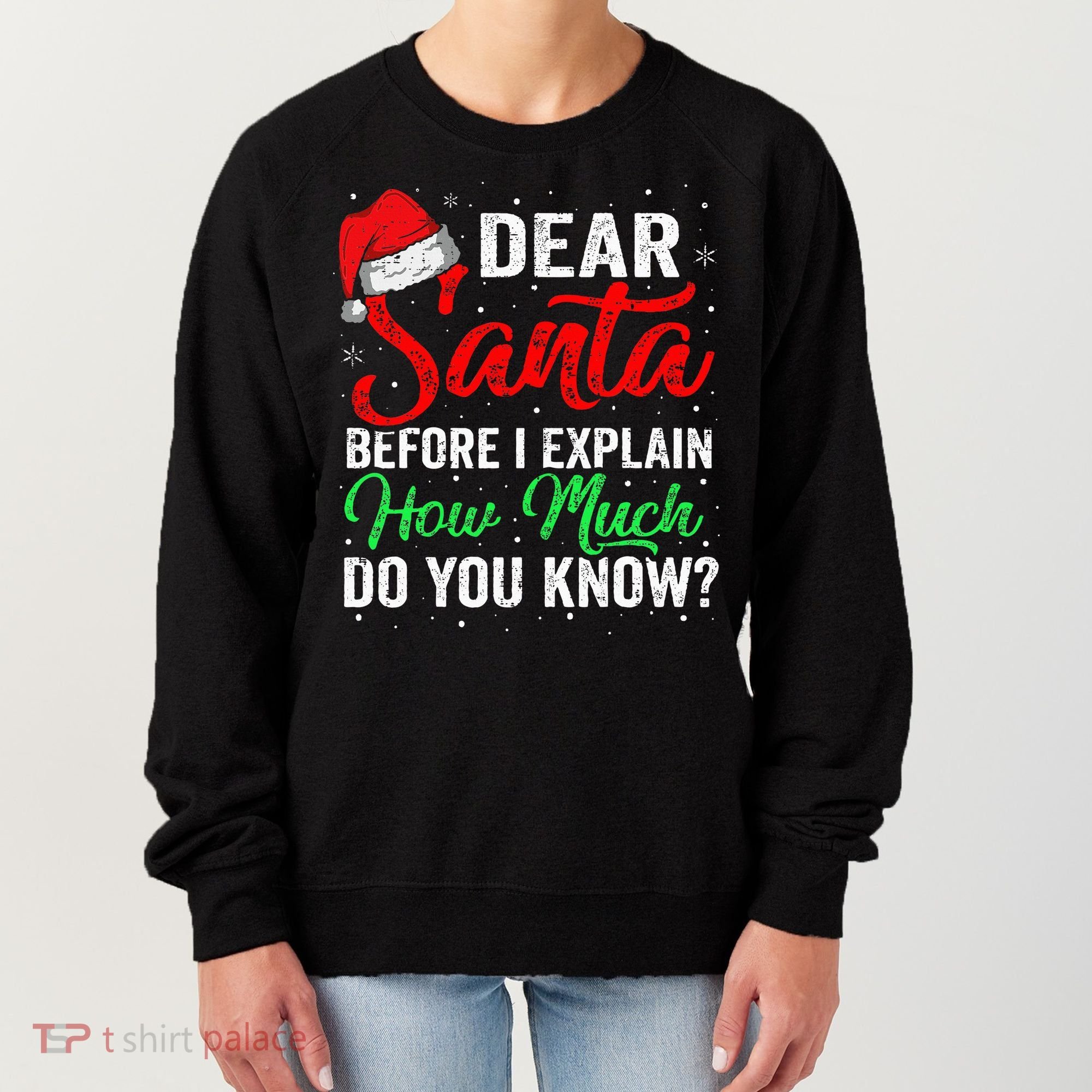 Dear Santa I Can Explain Funny Christmas Women's Sweatshirt