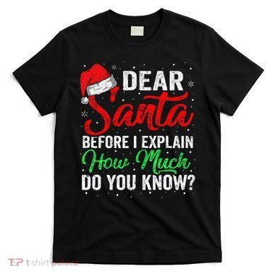 Dear Santa I Can Explain Funny Christmas T-Shirt