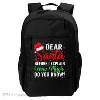 Dear Santa I Can Explain Funny Christmas Backpack thumb 0