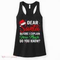 Dear Santa I Can Explain Funny Christmas Women's Tank Top thumb 0