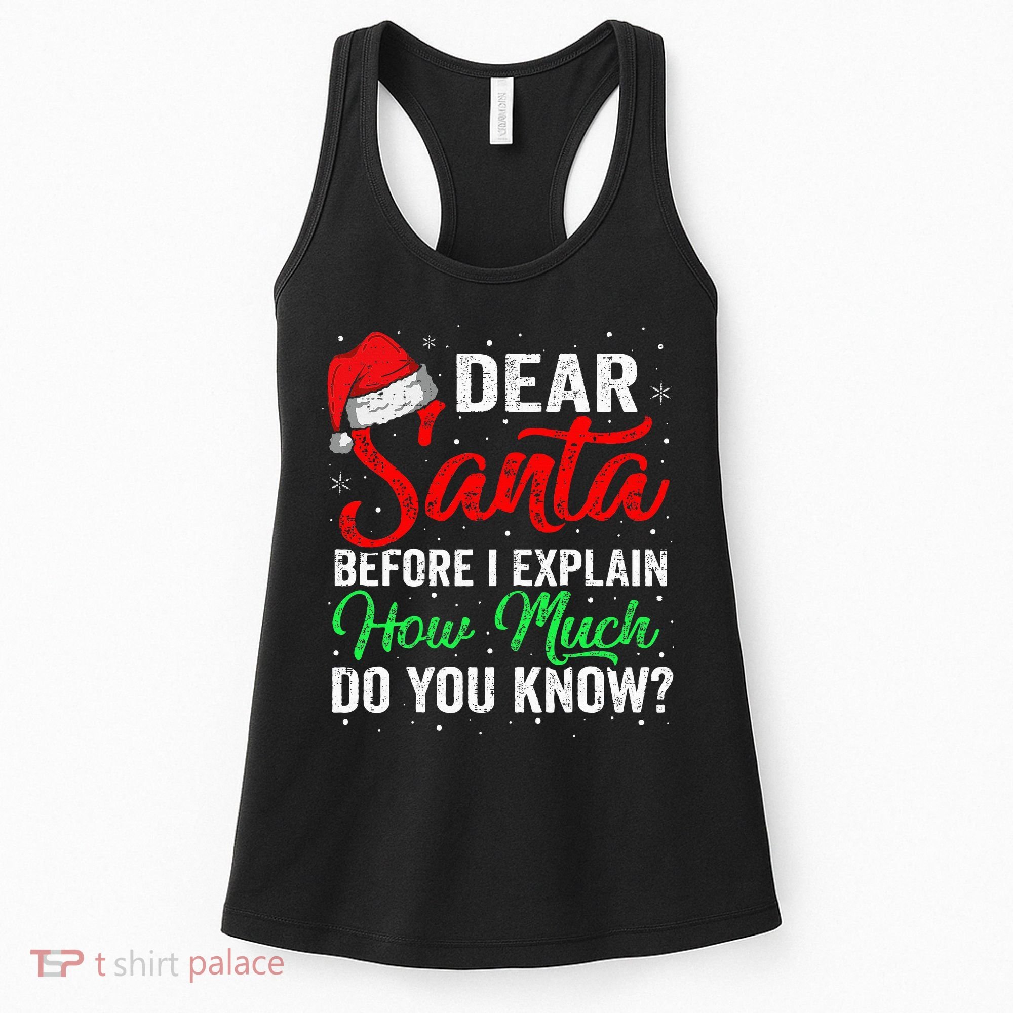 Dear Santa I Can Explain Funny Christmas Women's Tank Top