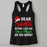 Dear Santa I Can Explain Funny Christmas Women's Tank Top thumb 3