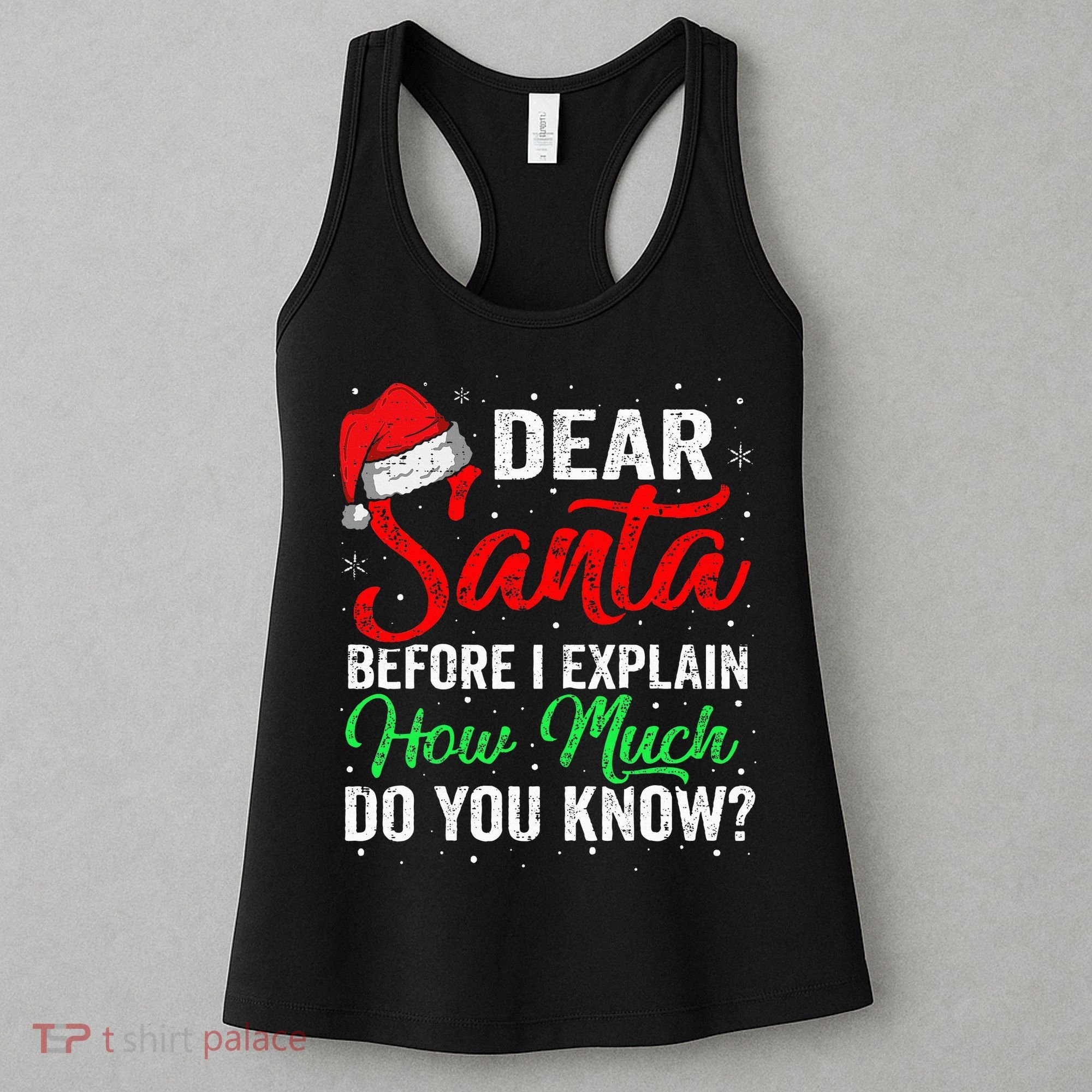 Dear Santa I Can Explain Funny Christmas Women's Tank Top