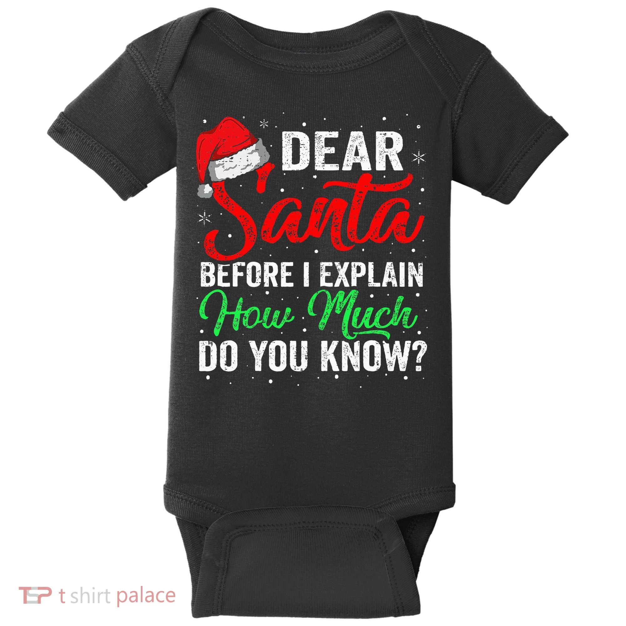 Dear Santa I Can Explain Funny Christmas Baby Bodysuit