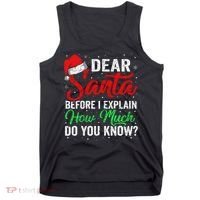 Dear Santa I Can Explain Funny Christmas Tank Top thumb 0