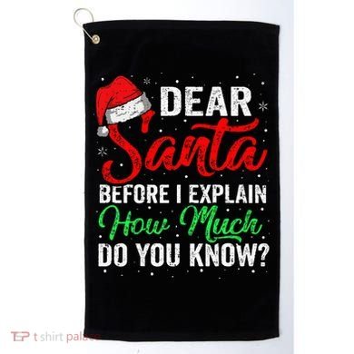 Dear Santa I Can Explain Funny Christmas Golf Towel
